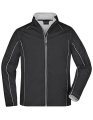 Heren Softshell jas Daiber JN1122 Zwart-Zilver